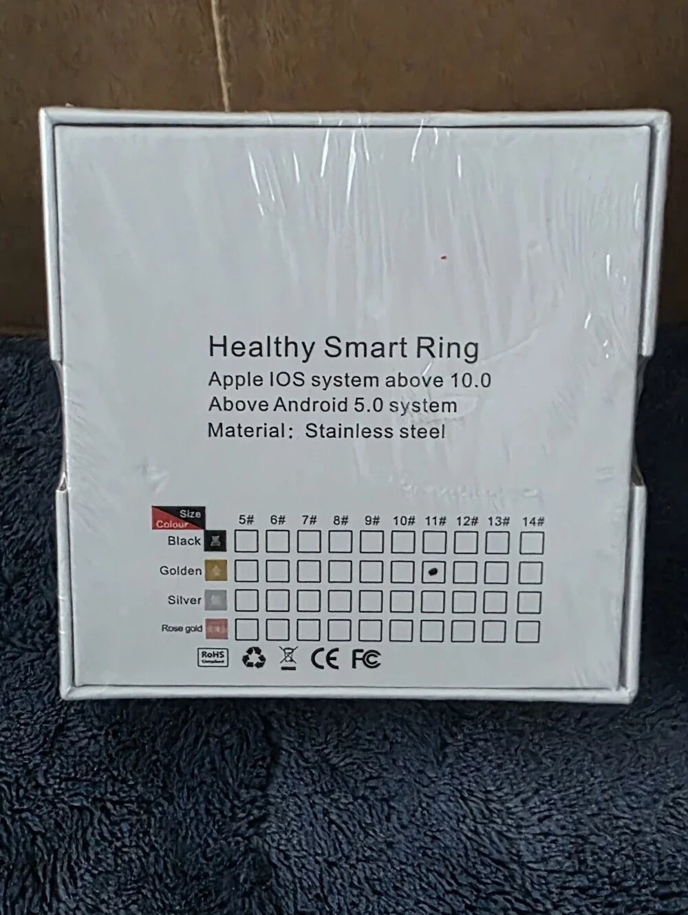 NIB Smart Ring Fitness Monitor - Unisex Size: 11 Golden